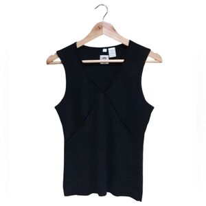 Vuarnet France Vintage Ribbed Tank Black Size Large